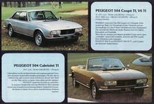 PEUGEOT 104 304 305 504 Coupe Cabriolet 604 Oldtimer Prospekt Brochure 1979 47