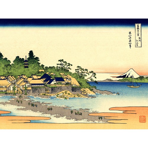 Hokusai views fuji enoshima - views,