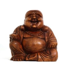 Happy buddha holz - buddha,