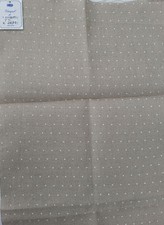 Leinenband 11 fädig natur mit weißen Punkten bestickbar