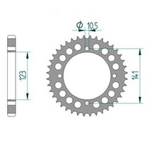 Alu Kettenrad für Laverda SF3 750 1976 530er 40 Zähne
