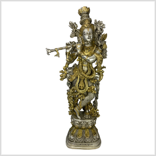 Krishna messing versilbert - krishna,