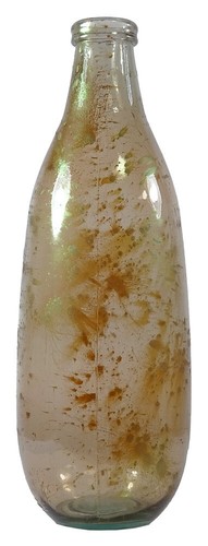 Vase beige mit goldenen - beige,