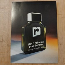 Paco Rabanne Pour Homme Parfum 1982 Vintage Werbung Anzeige Advert Werbeanzeige
