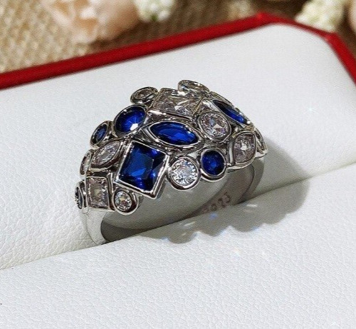 Echt silber 925 marineblau - silber,