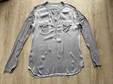 BLAUMAX Bluse aus Seide & feinem Jersey, Longsleeve, dünnes Shirt -Größe XL taup