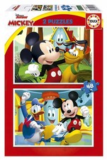 2x48 Teile Puzzle - Mickey