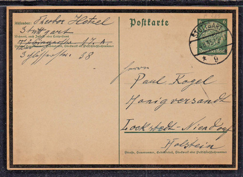 D907 reich postkarte - d.,
