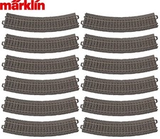 Märklin H0 24130-S C-Gleis gebogen R1 = 360 mm / 30° (12 Stück) Vollkreis - NEU