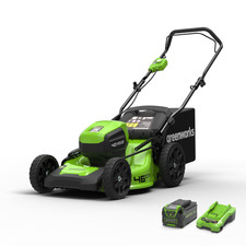 40V Akku Rasenmäher 46cm Greenworks GD40LM46HPK4, mit 4Ah Batterie und Ladegerät