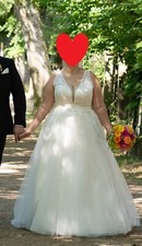 Brautkleid - Mode de Pol - Größe 48 - rosé ivory