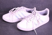 Adidas Courtpoint Damen Sneaker Sportschuhe Gr. 37⅔  weiß silber Glitzer BS955