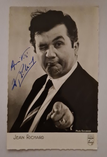 Jean richard autogrammkarte - jean,