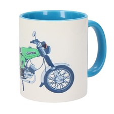 Kaffeetasse 325 ml groß Simson S51 grün gezeichnet Geschenk DDR Sausewind