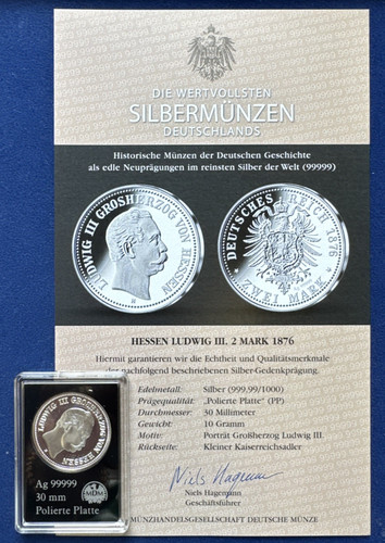 Hessen ludwig iii mark - mark, 1876