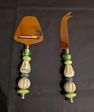 Vintage Käsemesser Käsehobel Set Glasgriff