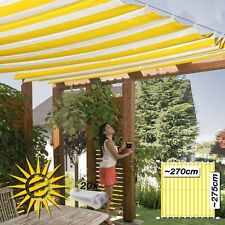 Seilspannmarkise gelb weiss