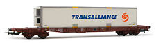 Jouef HJ6214 4-achs. Containertragwagen Sgss, Wechselaufbau "Transalliance, SNCF