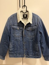 G-Star RAW Sherpa Jacke Herren Jeansjacke Denim Blau Größe M - NEU