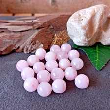 20 Edelsteinperlen Rosenquarz