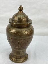 Deckelvase Messing mit