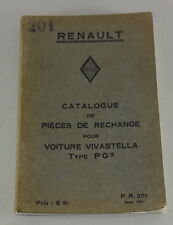 Teilekatalog / catalague de pièces Renault Voiture Vivastella Typ PG9 von 1934