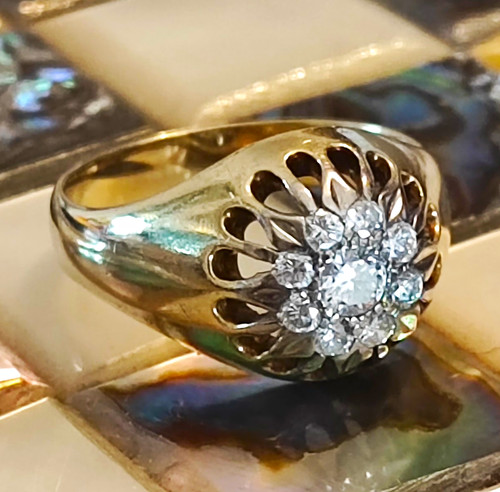 Glitzernde flammen ring 585 - flammen,, ring,