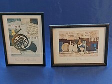 ♥️ 2x Kunstdruck Rosina Wachtmeister im DIN A5 Rahmen. MGold und Silber Aufdruck