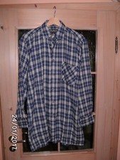 Arbeitshemd Flanell langarm blau/beige kariert für Herren Gr. 39/40 NEU!