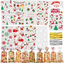 Plätzchentüten Weihnachten, 120 Stück Kekstüten Weihnachten, 9 Stile