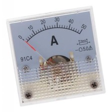 DC Amperemeter Analog Panel Meter Amp Meter Strom Panel Meter Gauge 50A (75mV)
