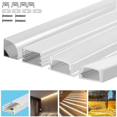 10x led aluminium profil - 5/10x, 1m