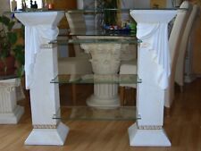 Phonotisch TV Fernsehtisch Rack Kassentisch Glasregal TV Lowboard Regal