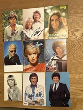 9 Autogrammkarten Schlager Signiert Rex Gildo Tony Marshall Paola Heino u.a.