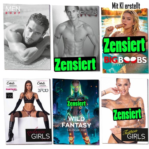 Erotik kalender set pin - 6-er,