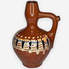 Vogelpfeife Vase Karaffe Bulgarien Volkskunst Handgefertigt Geschirr Vintage