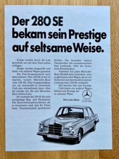 Mercedes 280 SE W108 Oldtimer S-Klasse Original 1969 Vintage Advert Werbung
