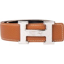 Hermès Bicolor Reversilble Leather Belt (75) Gürtel