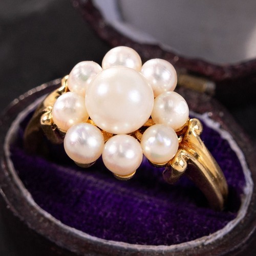 Schöner ring blumenform perle - schöner,