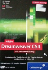 Adobe Dreamweaver CS4-Das umfassende Video-Training | Software | DVD Rom PC&Mac 