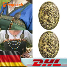 2 Stück Wikinger Abzeichen Schild Broschen dekorativer Schal Mantel Schal DHL