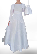 NEU Kommunionkleid Kommunionskleid Bolero Kerzenrock 128 134 140 146 152 XXL