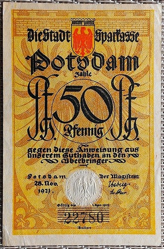 Notgeld pfennig potsdam - pfennig,