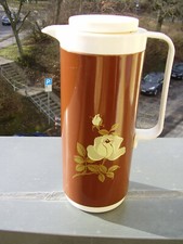 Thermoskanne Kaffeekanne 0,7 L. DDR Vintage Blumenmuster 70/80er Jahre Retro 
