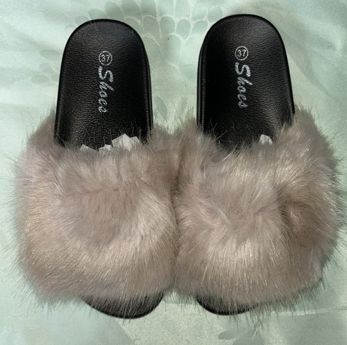 Damen kunstfell pantoffeln - damen,