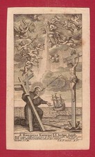 Andachtsbild S. Franciscus Xaverius S.I.India Apost.Kupferstich Pfeffel 18. Jh.