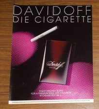 Seltene Werbung DAVIDOFF Premium King Size Cigarettes - Die Cigarette #2 1988
