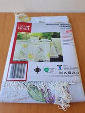 Wetterfeste Tischdecke mit Fasern