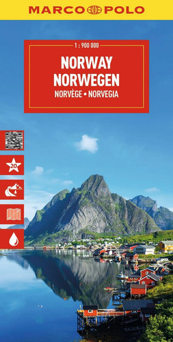Marco polo reisekarte - reisekarte, norwegen