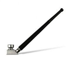 Holzpfeife Metall-Pfeife 19 cm in Schwarz Tabakpfeife Schraubpfeife Smoking Pipe